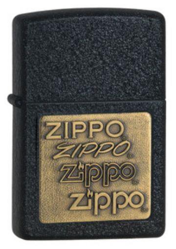 Slika Zippo 362 Black Crackle Gold Zippo Logo upaljač
