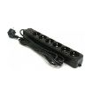 Slika Gembird SPG6-B-6  6 uticnica(3x1.5mm, 16A,3500W) black produžni kabl sa zaštitom 1.8m