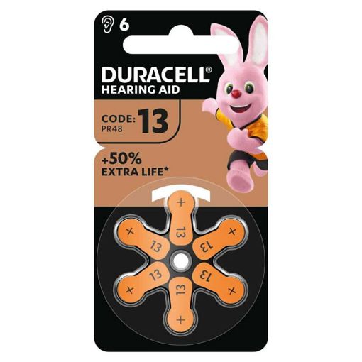 Slika Duracell 13/PR48 1.45V 1/6 baterija za slušni aparat