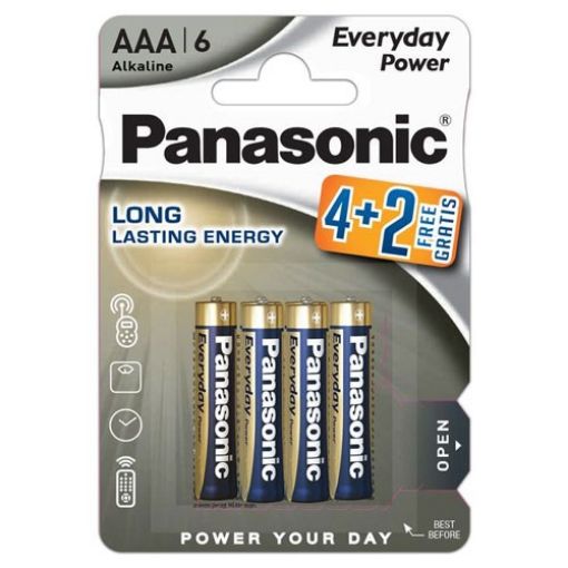 Slika Panasonic Alkaline Everyday Power LR03 4+2 1.5V alkalna baterija