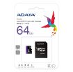Slika AData AUSDX64GUICL10-RA1/ class 10 Micro SD Card 64GB + SD adapter