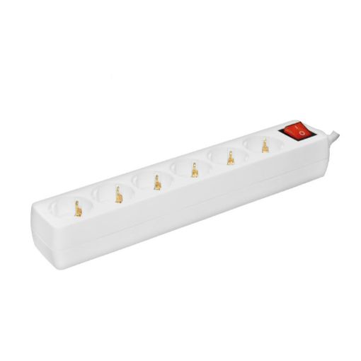 Slika Prosto NV6K-5/WH-P/1,5 sa 6 mesta 5m 1.5mm2 + prekidač