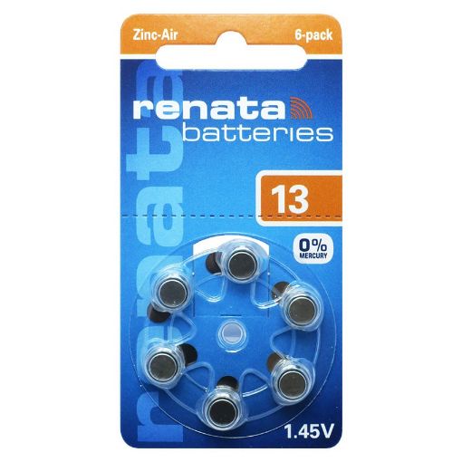 Slika Renata ZA 13 1.4V 1/6 baterija za slušni aparat