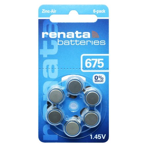 Slika Renata ZA 675 1.4V 1/6 baterija za slušni aparat