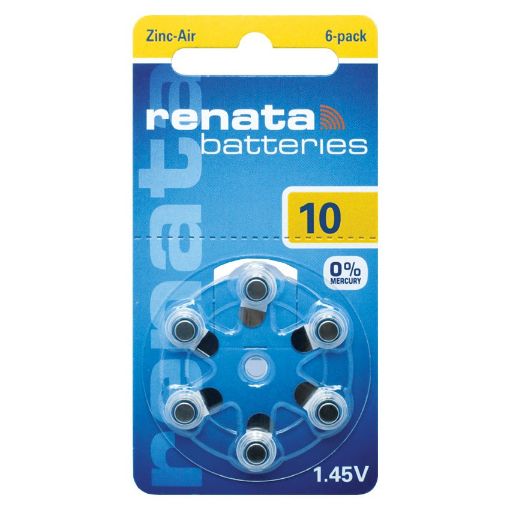 Slika Renata ZA 10 1.4V 1/6 baterija za slušni aparat