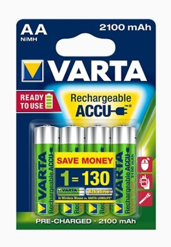Slika Varta AA Accu Power 1/4 1.2V 2100mAh Ni-MH Ready2Use punjiva baterija