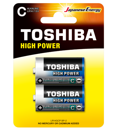 Slika Toshiba HIGH POWER LR14 1/2 1.5V alkalna baterija