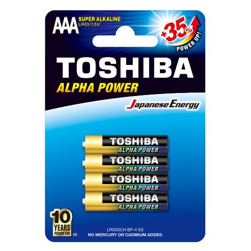 Slika Toshiba ALPHA POWER LR03 1/4 1.5V alkalna baterija