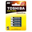 Slika Toshiba HIGH POWER LR03 1/4 1.5V alkalna baterija