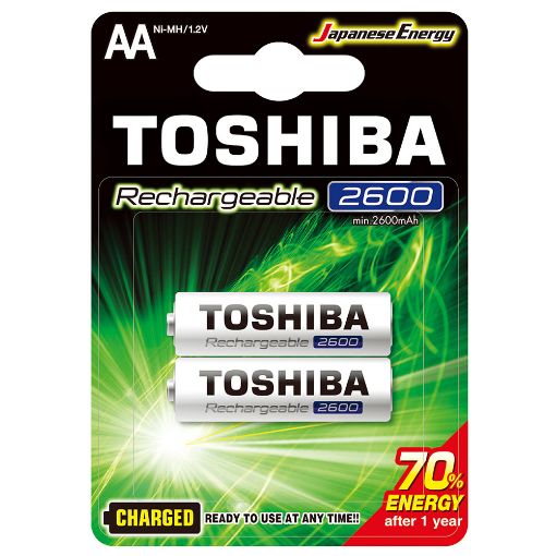 Slika Toshiba AA 1/2 1.2V 2600mAh Ni-MH Charged Ready To Use punjiva baterija