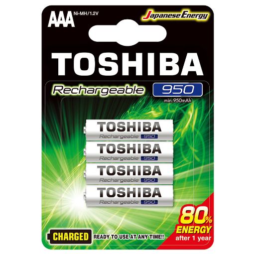 Slika Toshiba AAA 1/4 1.2V 950mAh Ni-MH Charged Ready To Use punjiva baterija