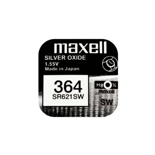 Slika Maxell 364/SR621SW/AG1 1,55V 1/1 srebro oksid baterija