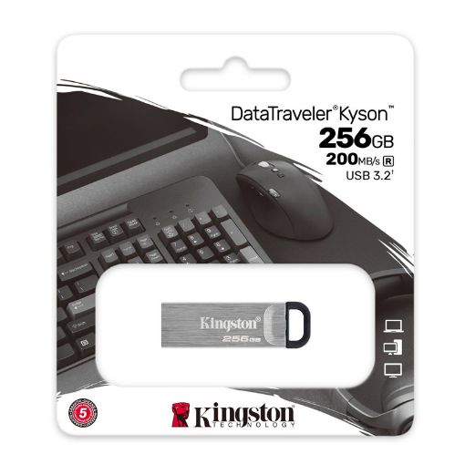 Slika Kingston DTKN/256GB 256GB USB Flash Drive, USB 3.2 Gen.1, DataTraveler Kyson, Read up to 200MB/s, Write up to 60MB/s