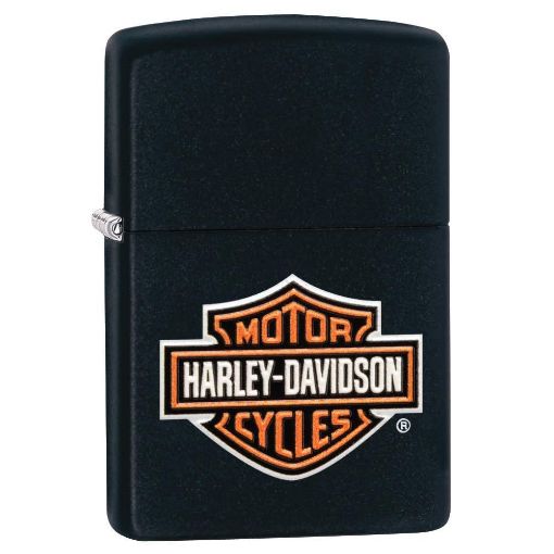 Slika Zippo Z218HD H252 Harley-Davidson Logo Black Matte upaljač