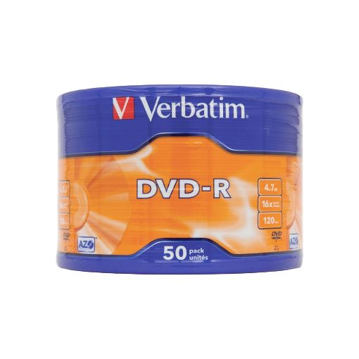 Slika Verbatim DVD-R 16x 4.7GB 1/50 celofan