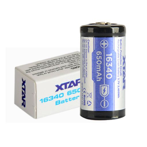 Slika XTAR 16340-PCB 3.7V 650mAh Li-ion punjiva baterija sa ugrađenom zaštitom