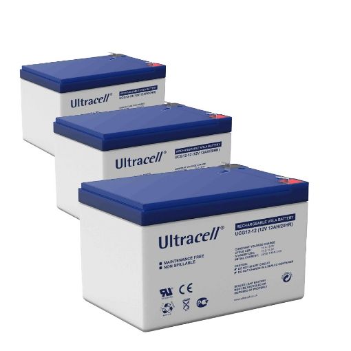 Slika Ultracell set 3 baterije 36V 12Ah UCG12-12 za električni skuter