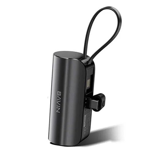 Slika Bavin PC012 PRO 5000mAh USB-C port + kabl type-C power bank Li-ion externa baterija (crni)